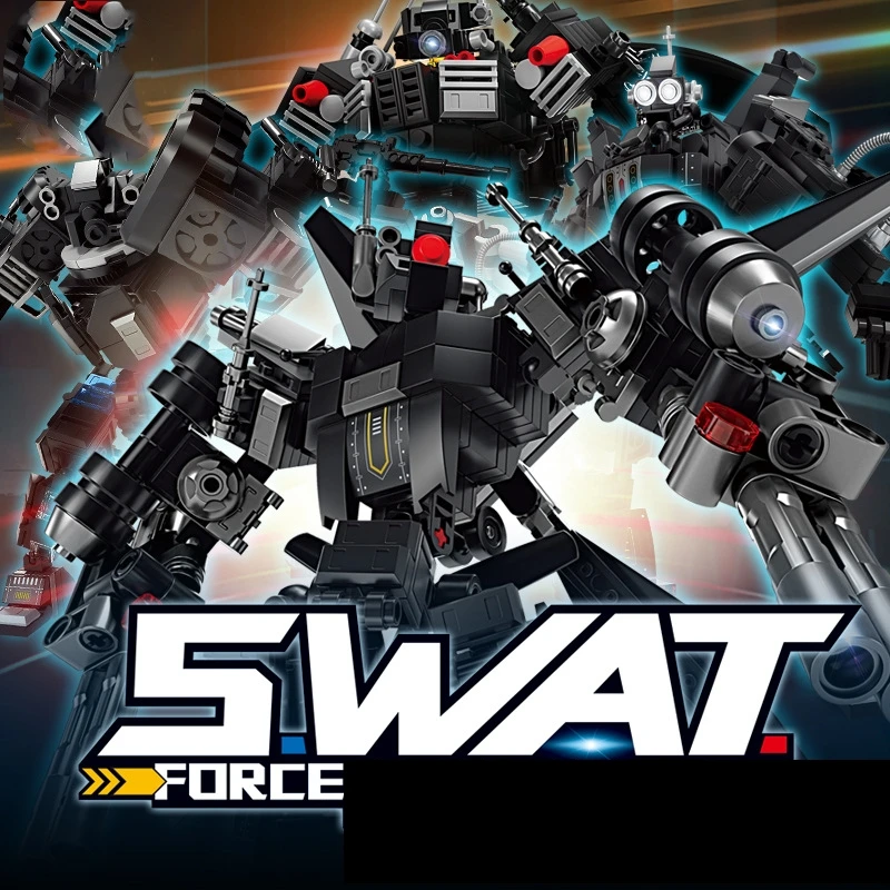 KY67304-KY67307 military swat helicopter armored vehicle cruiser model creative Building Blocks Toy gift for kids boys