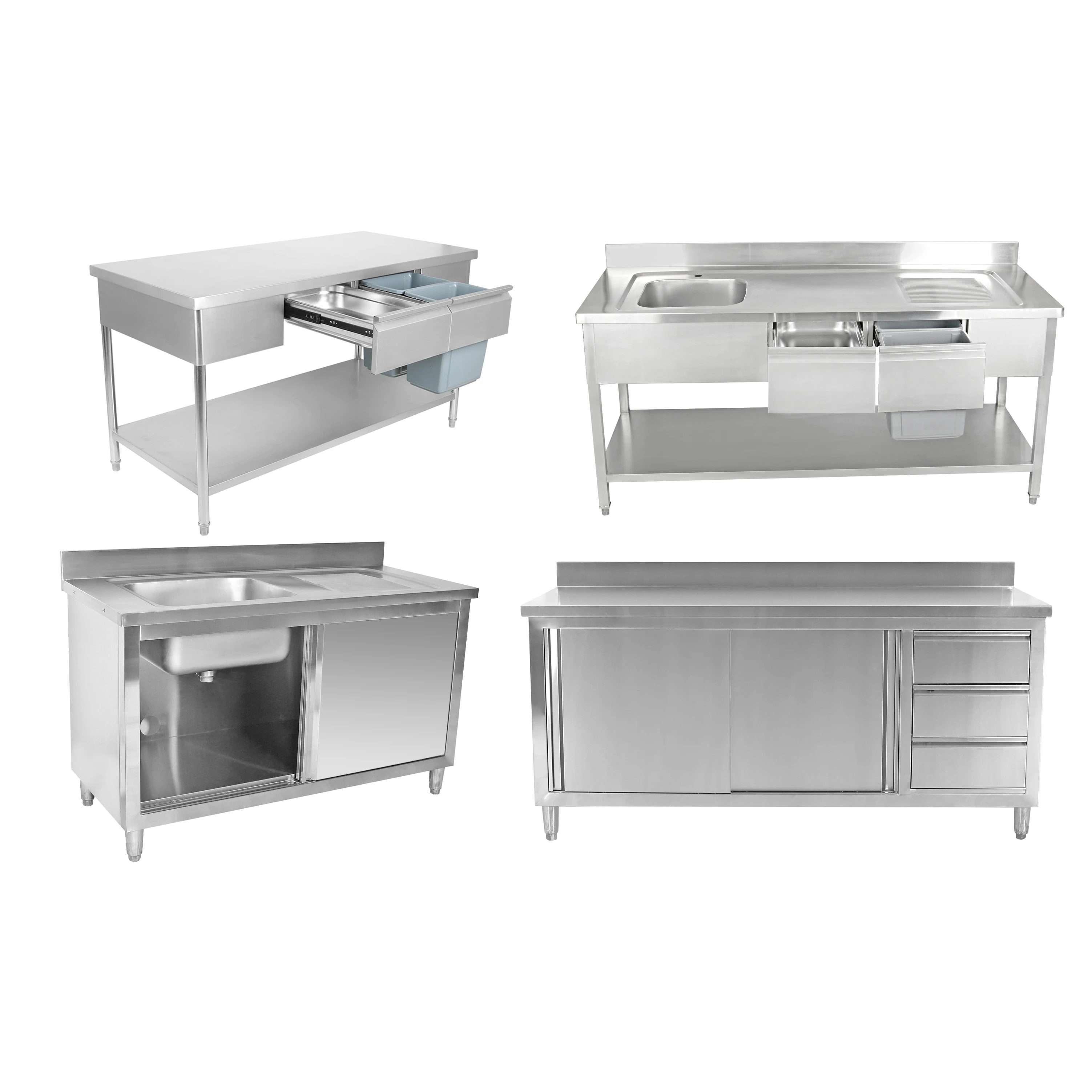 New multi-functional space saving packing stainless steel cupboard for restaurant