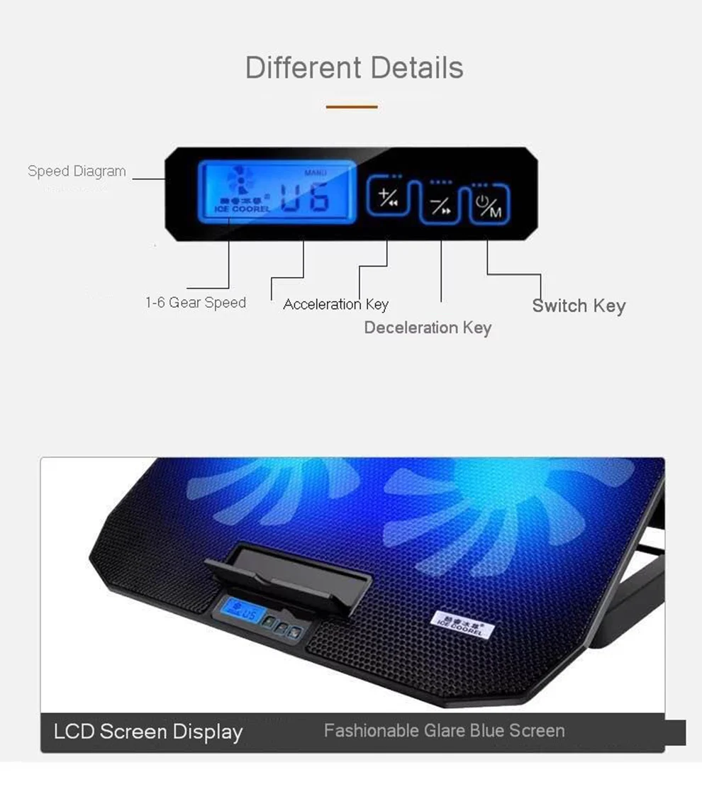 Хит продаж 2021, охладитель для ноутбука, планшета, ПК, подставка для ноутбука с ЖК-дисплеем