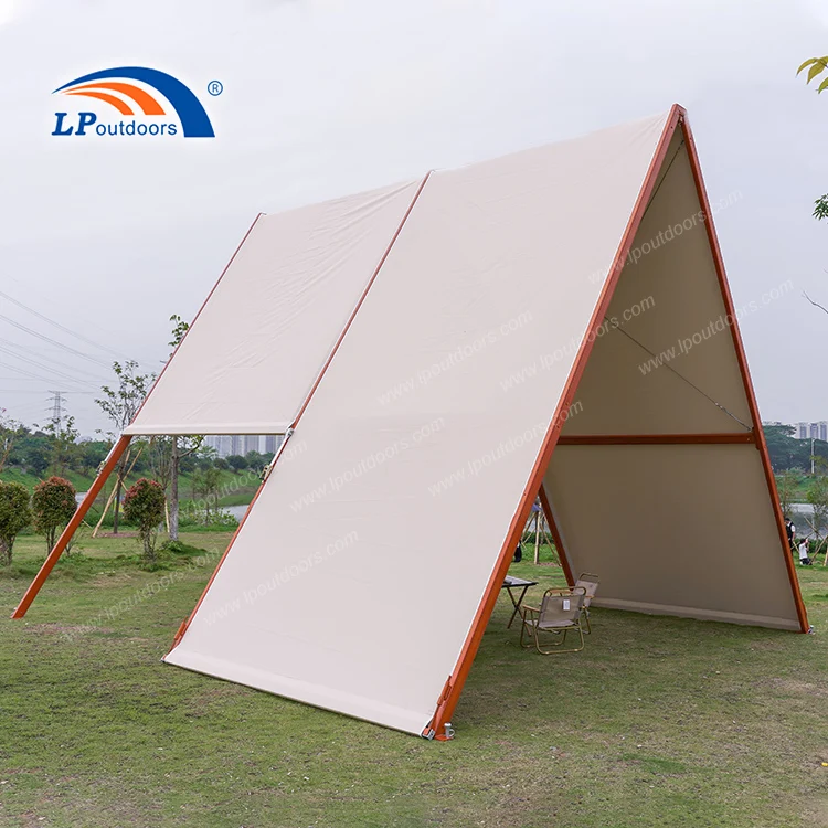 Triangular Outdoor Luxury Aluminum Frame PVC Camping Cover Glamping Tent