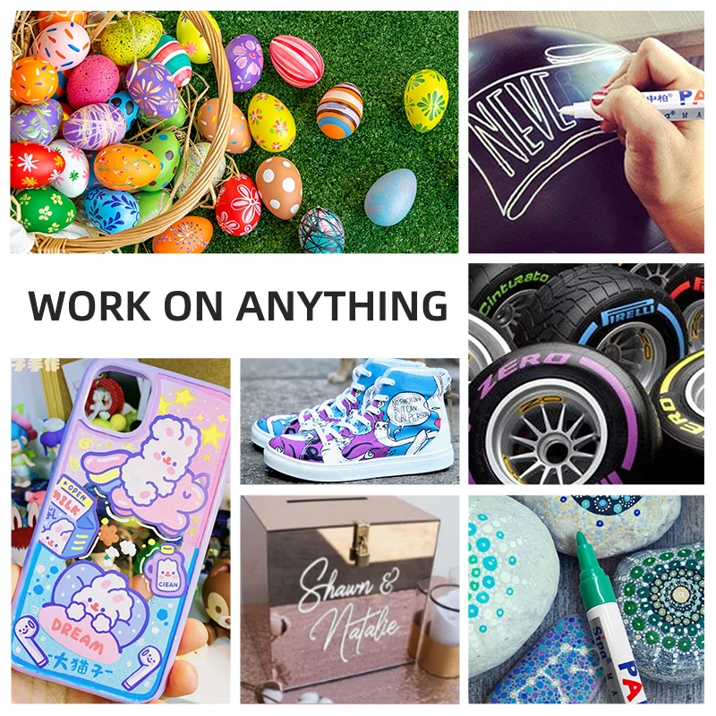 SIPA SP110 36 Colors Permanent Oil Based Paint Markers Medium Tip Quick Dry and Waterproof Paint Marker Pens