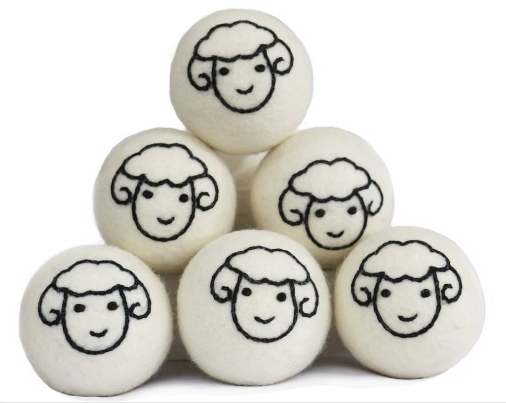 100% Pure New Zealand Organic Wool Balls Dryer Balls Washing Machine Accessory Reusable Washer Laundry Balls