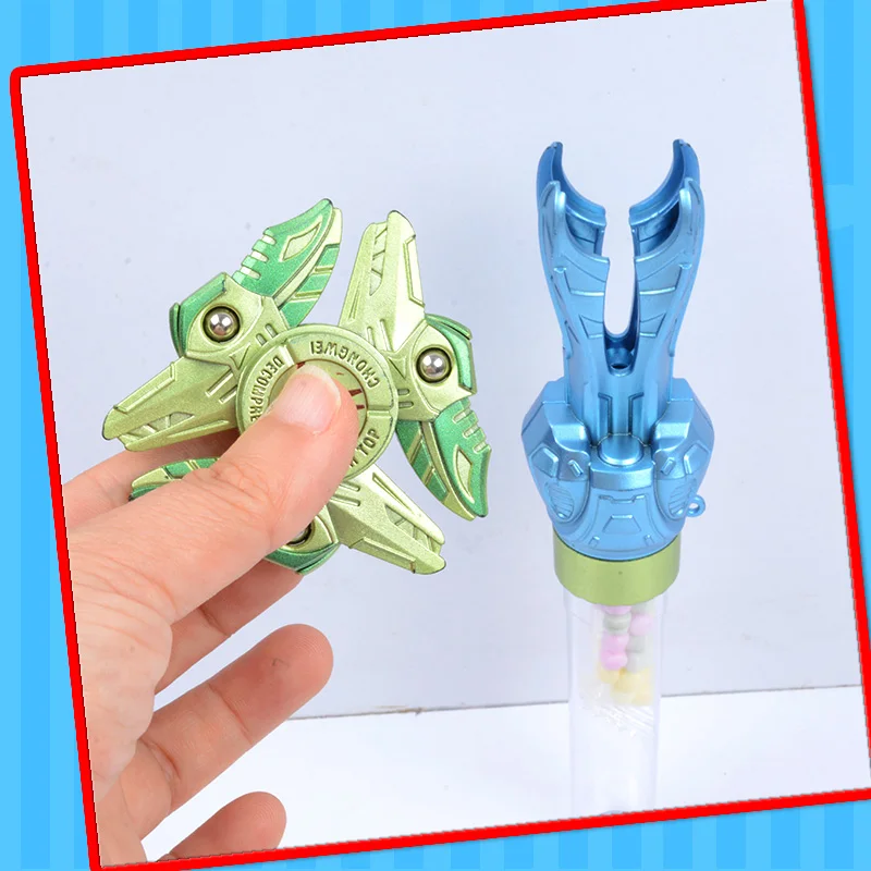 Hot selling kids toys for 2024 direct from china manufacturer mini plastic finger gyroscope top toy with candy finger top toy