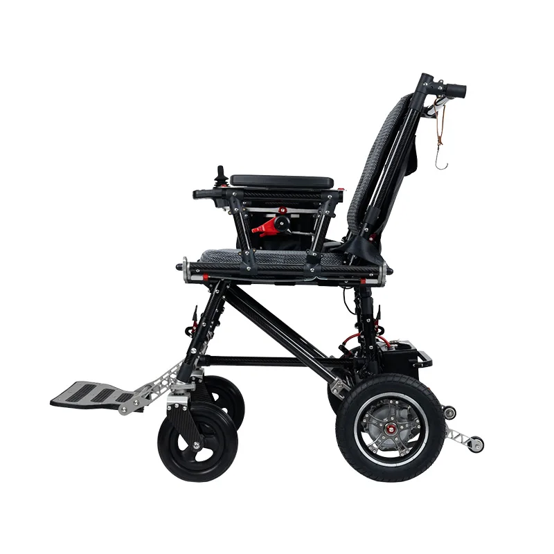 Motorized electric carbon fiber wheelchair with remote controller