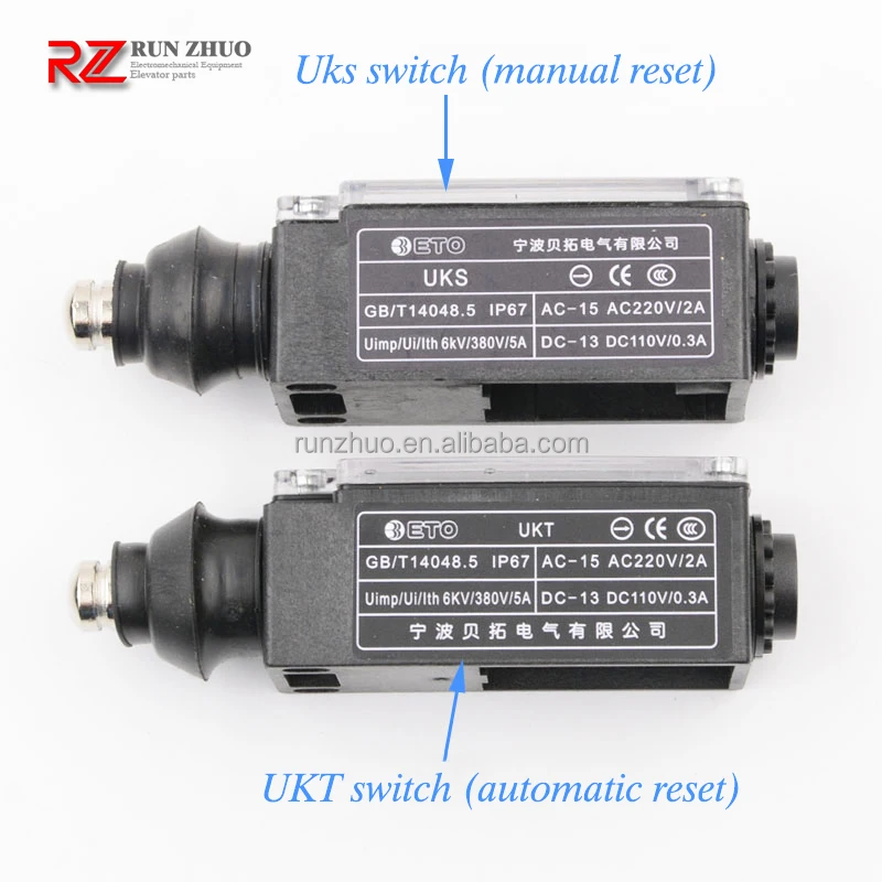 General Elevator Travel Limit Switch UKS UKT Buffer Tensioner Manual Automatic Reset switch