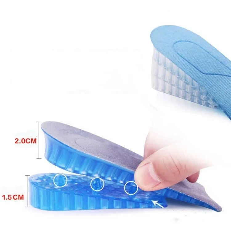 Hot style suede TPR silicone increase half size pad Invisible increase adjustable height increase insole for men and women