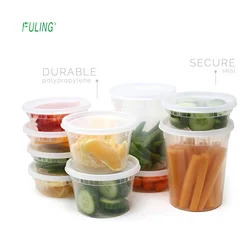 prep food storage containers high quality pp microwavable disposable deli round 16 32 oz plastic clear soup containers to go