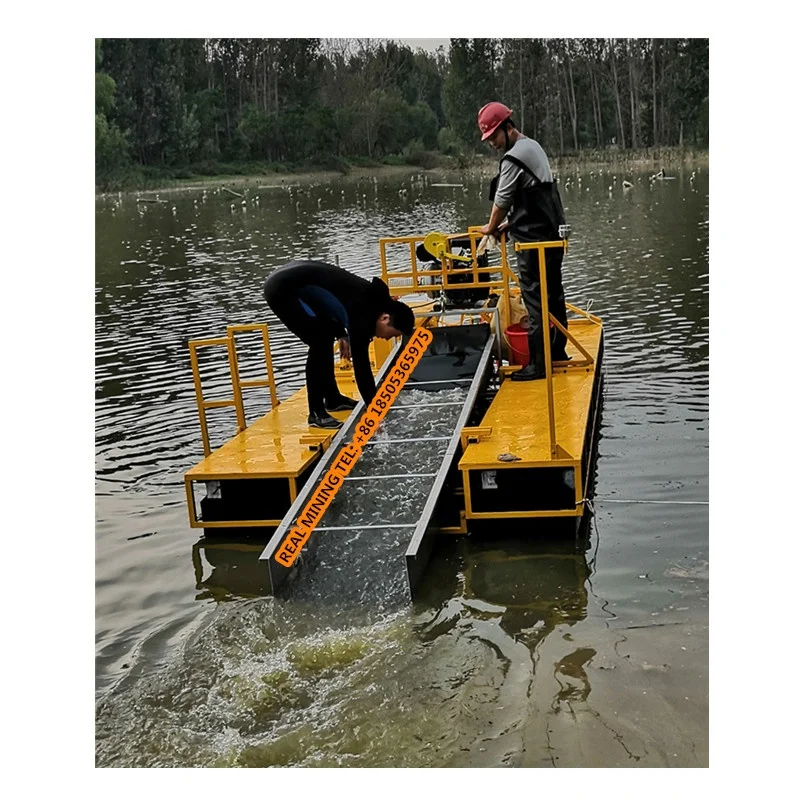 
Heavy 6 inch gold and diamond mining dredge under river mining equipment 