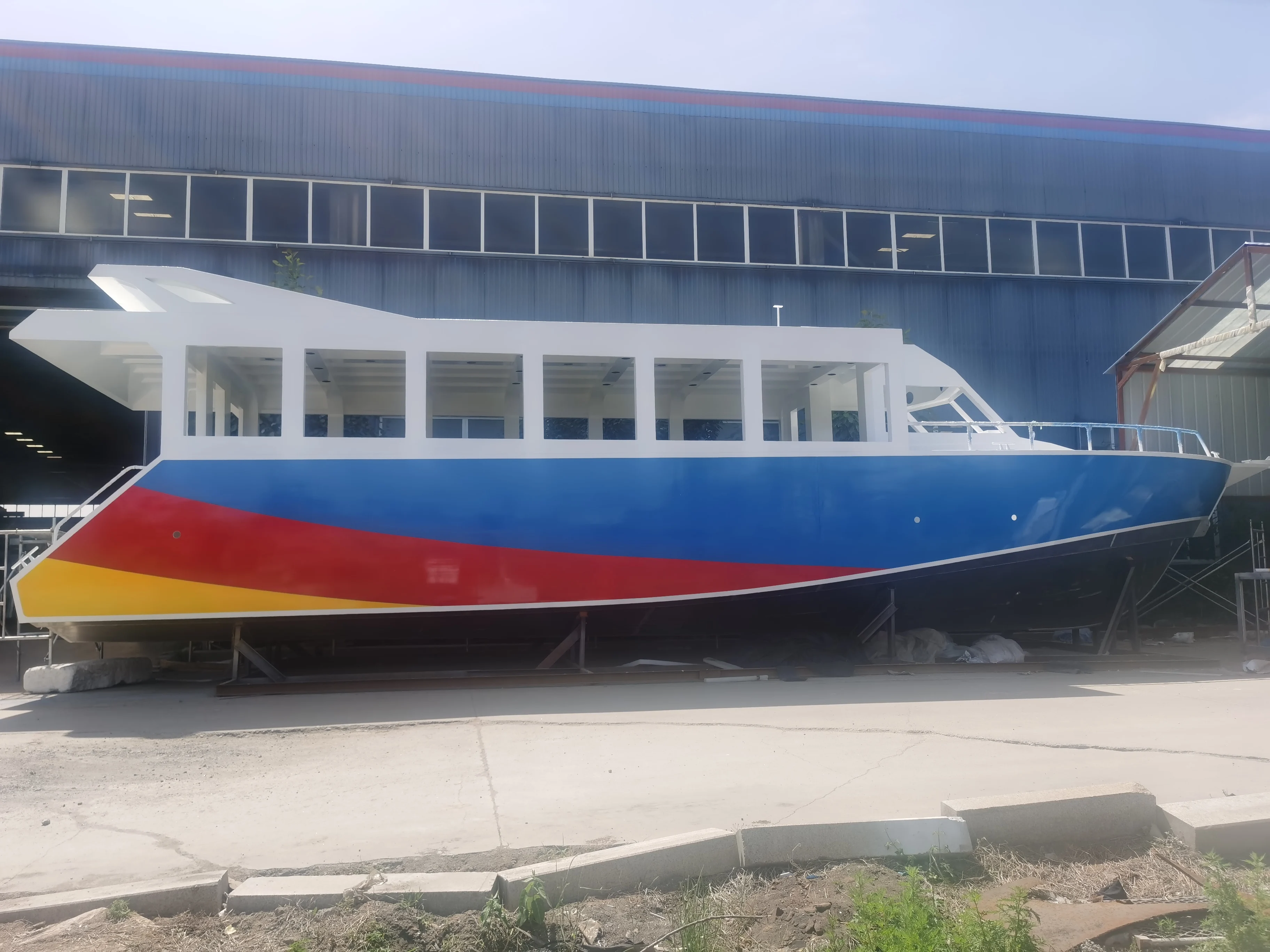 China Factory Quality  Aluminum Welded 60seats Professional marine grade Passenger Boat for sale