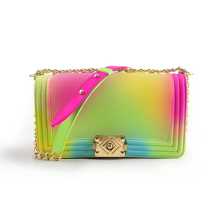 Wholesale Women Bag Handbags 2021 Silicone/PVC Shoulder Handbag Jelly Bag Luxury Ladies Woman Hand Bags Candy Jelly Purse