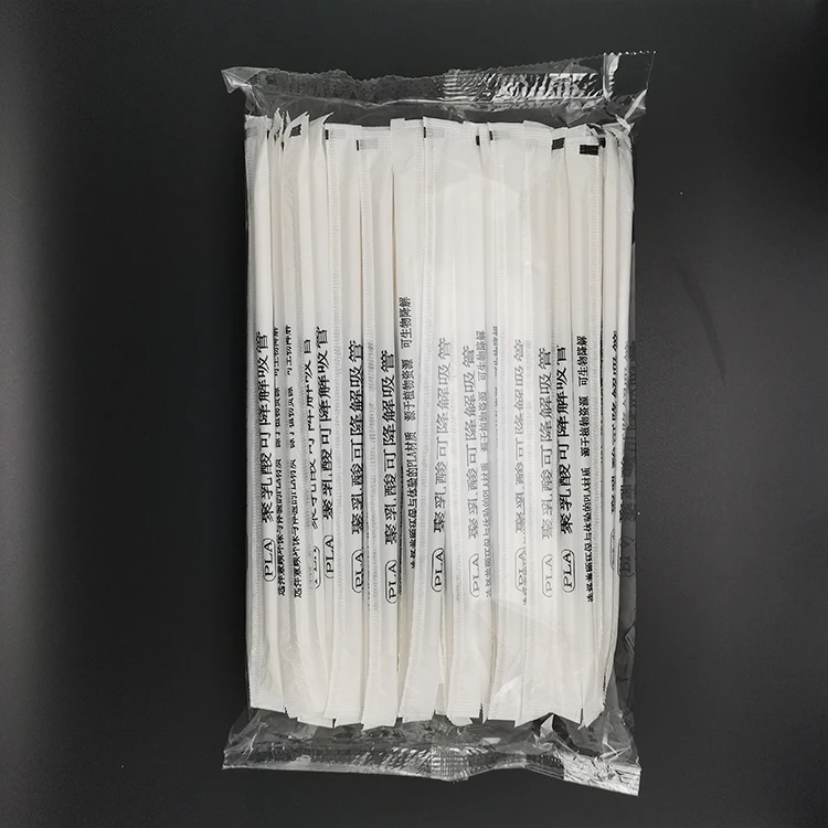 PLA Biodegradable Drinking Straw Manufacturer Long Drinking Eco Friendly Independent Individual Packaging Disposable Straw