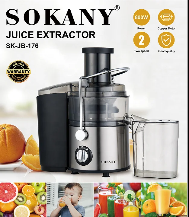 sokany  Juicer And Blender For Home And Commercial slow juicer Extractor Kitchen Appliance SK-JB-176