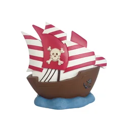 Ship Shape Money Bank Resin Crafts Personalized Piggy Bank Hand-Painting DIY 3D Saving Box For Boy Gifts