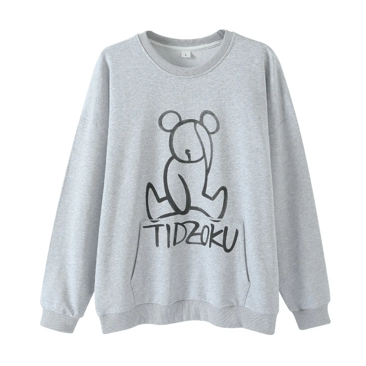 High quality knitted autumn pullover bear sweatshirt Mommy and me Pink color family matching outfits