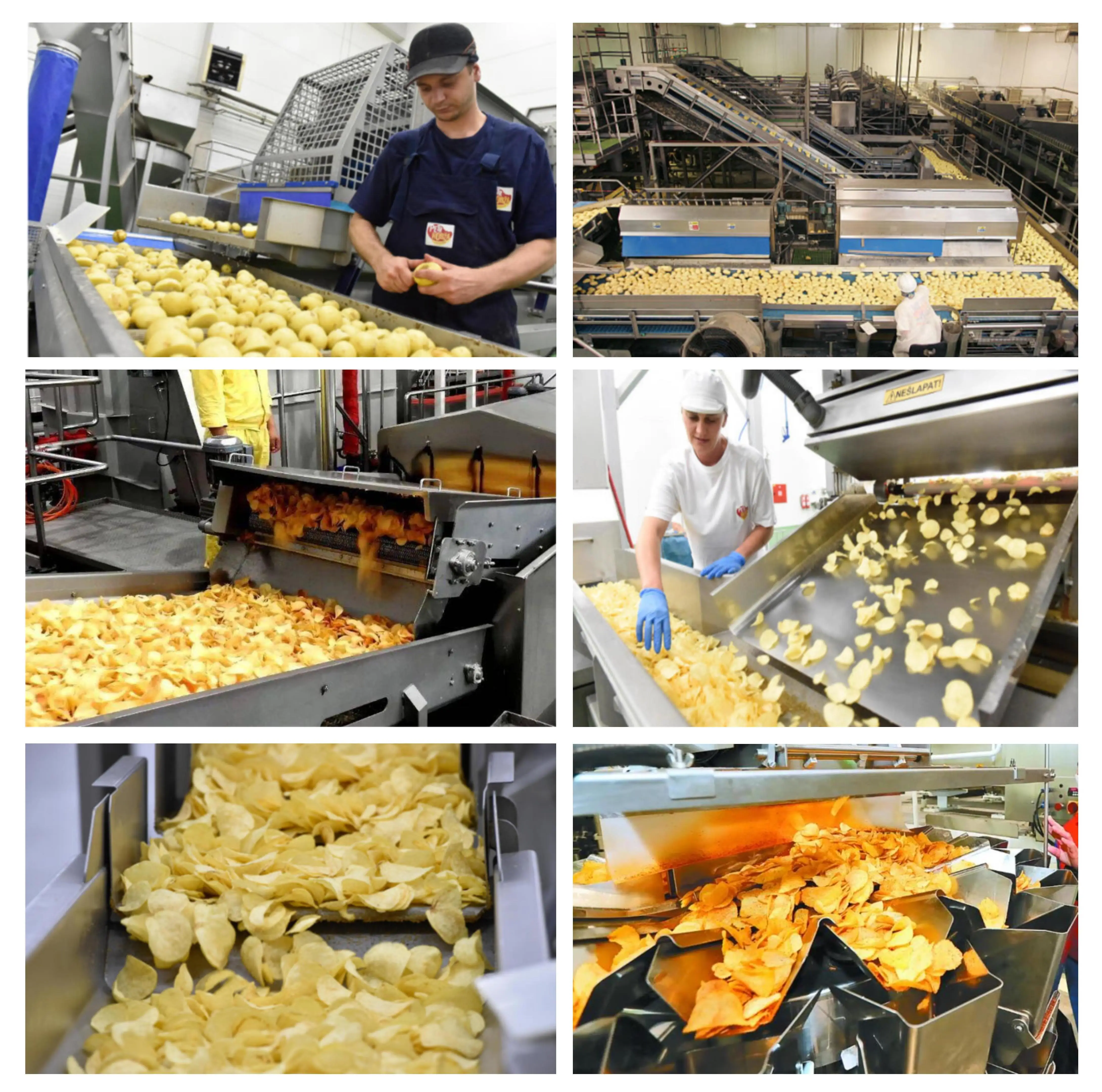 SK automatic fried potato chips production line machine chips potato making fryer machine machinery to frying make potato chips