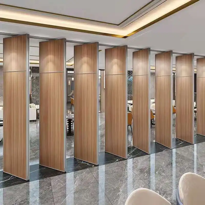 cheap price wooden acoustic sliding folding partition movable walls
