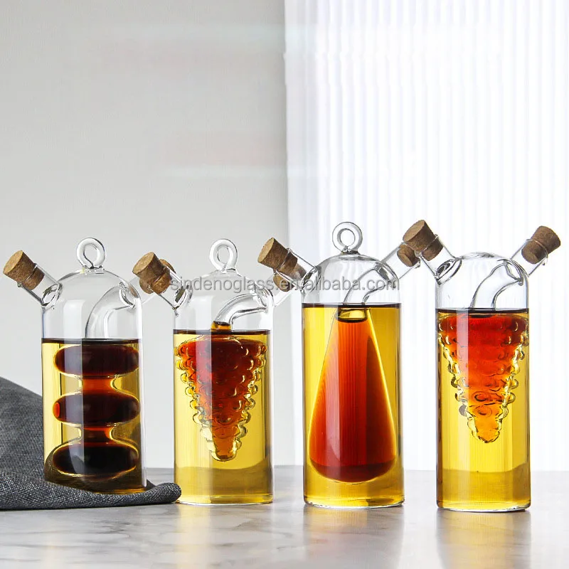 Glass Oil Vinegar Dispenser Glass Oil And Vinegar Cruet Glass Oil Control Pot