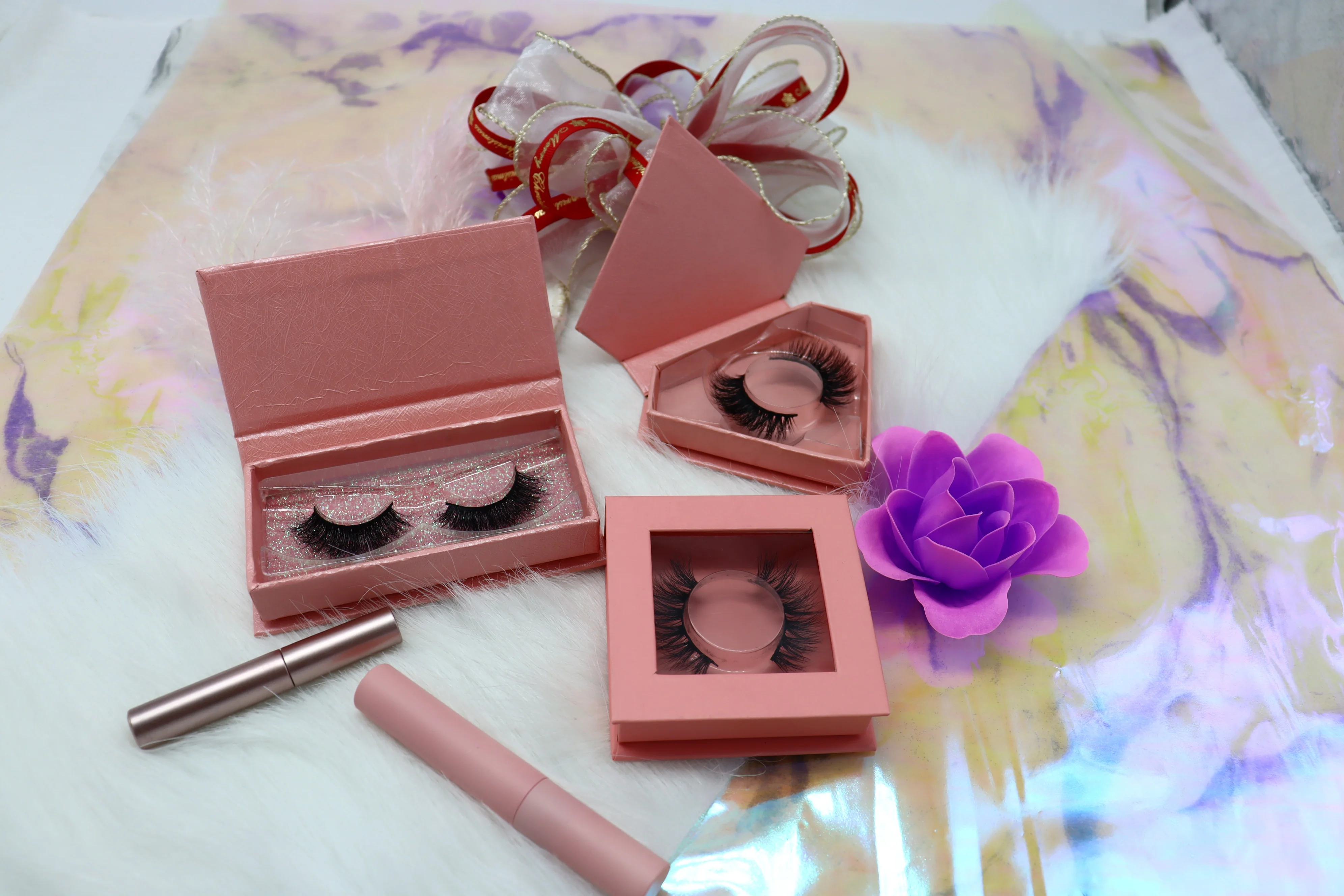 Alibaba best sell private label 3D Natural black mink lashes and custom eyelashes package