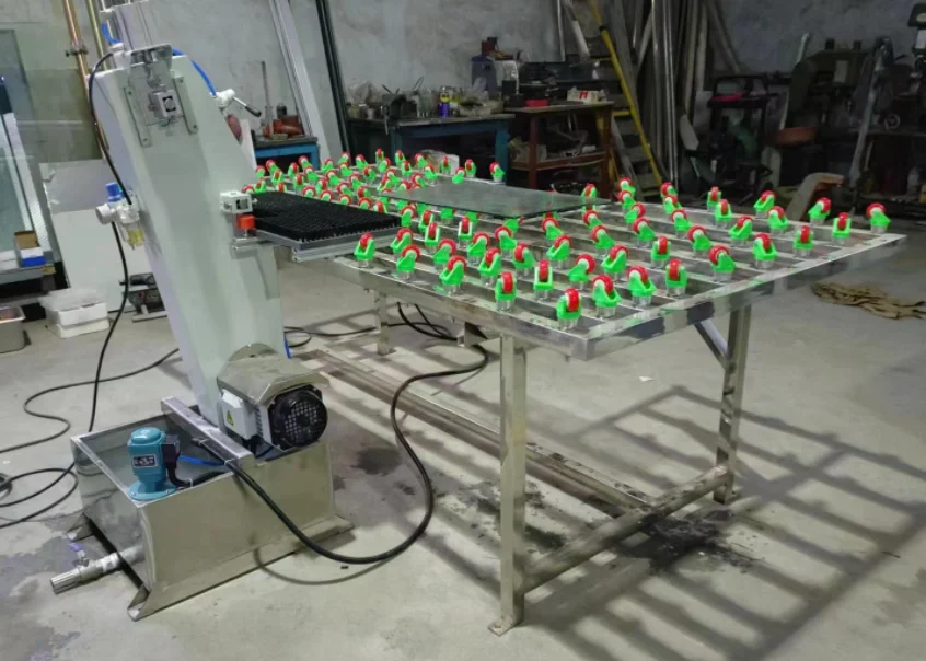 New manual glass abrasive belt grinding and beveling machine glass processing equipment