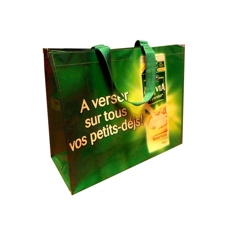 Green ecfriendly non woven laminated polypropylene bag