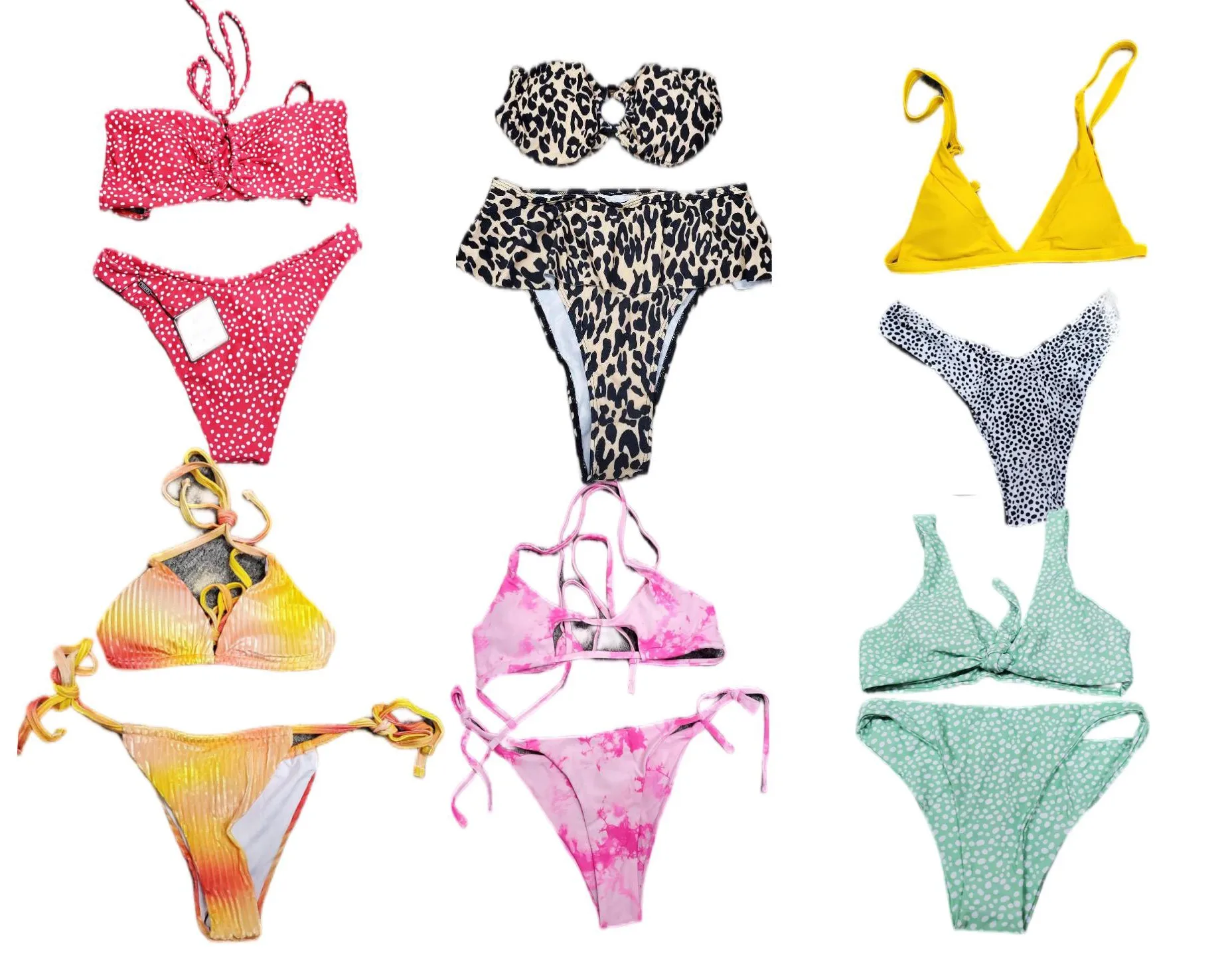 sheined swimwear bale cheapest bikini mixed sheined and zafuls  swimsuit bale bulk