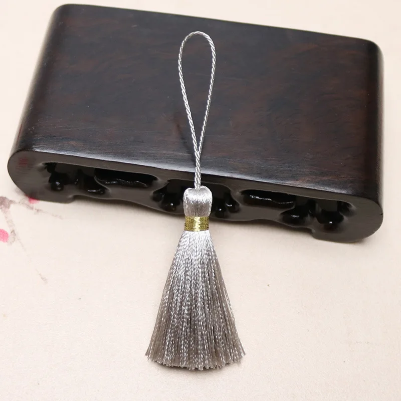 Gold thread thread tassel ice silk vertical 5CM Chinese wind tassel bottle pendant bookmark ancient style color hanging tassel