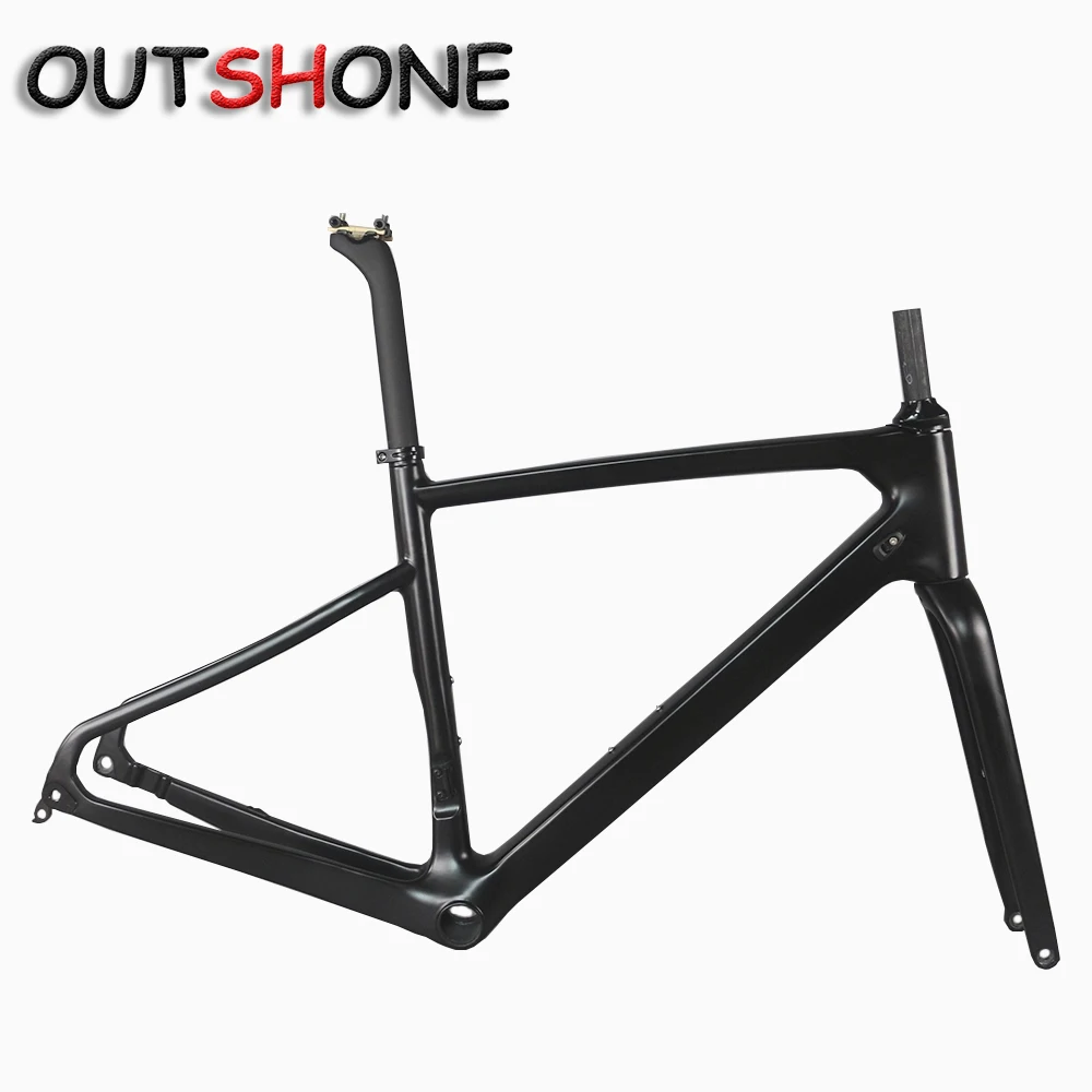 2021 NEW All inner cable Carbon Fiber frame cyclocrossy Gravel Bike Bicycle frame BB86 142*12mm Flat Mount Disc Brake
