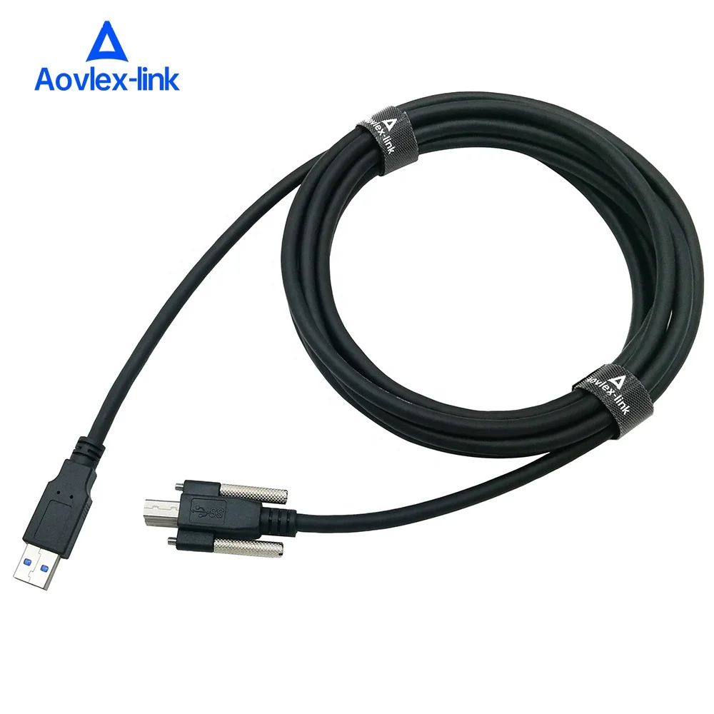 OEM USB 3.0 A male to USB 3.0 B male with Locking Screw USB 3.0 cable Printer cable