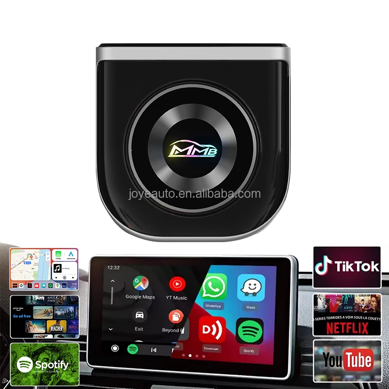 MMB New 8G+128GB HD wireless carplay android auto android 13 universal module Youtobe Netflix Carplay Ai Box dongle