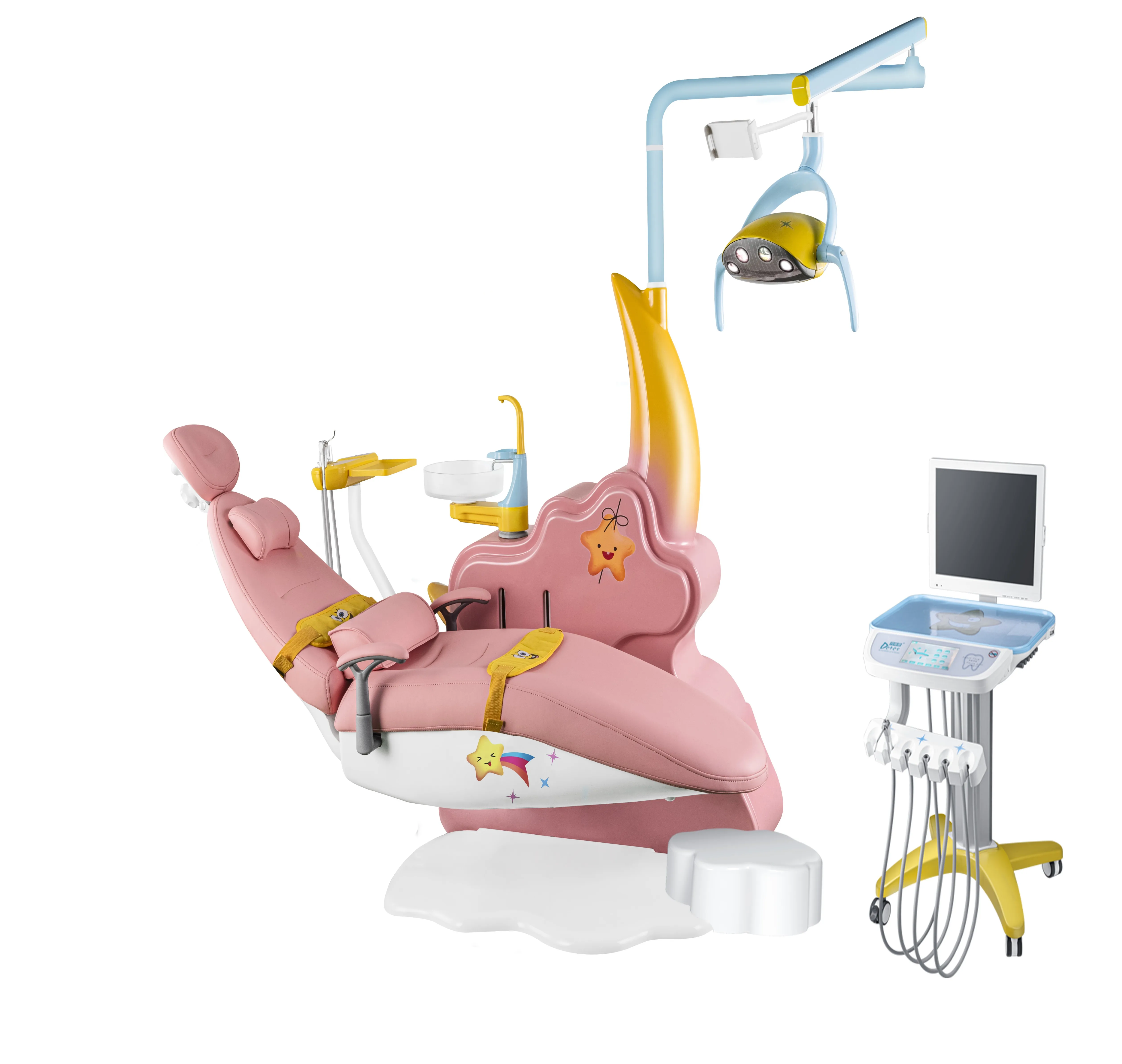 Detes Kid dental unit dental chair S1 unique moon-boat design super low position design specially for kids