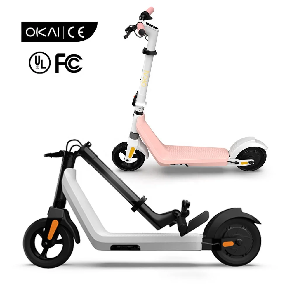 Widened Pedals 8' Fat Tires 2 Wheels 2021 OKAI ES50 Foldable Kids Electric Scooter