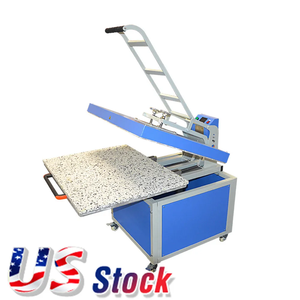 
US Stock 31in x 39in Large Format Manual Operation Hand Force Clamshell Textile Thermo Transfer Heat Press Machine 220V 1P 