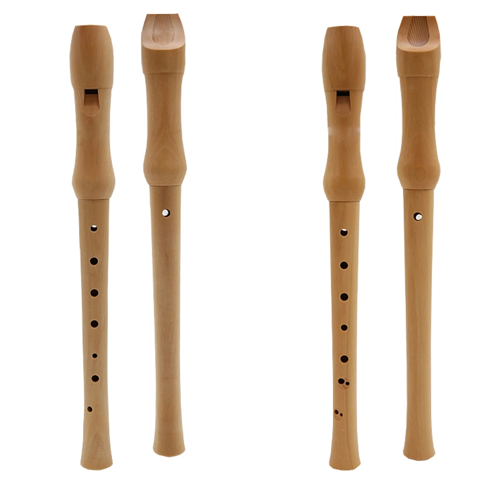 Recorder. Recorder Flute Wood Wind Instrument Flute Tide Music Maple Wood 12 Inch Educational Toy Natural CN;SHN TD097