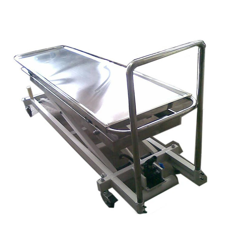 SYSJT-03 Hospital Morgue supplies trolley stretcher mortuary mobile corpse lifter Medical Morgue Hydraulic Cadaver Trolley Lift