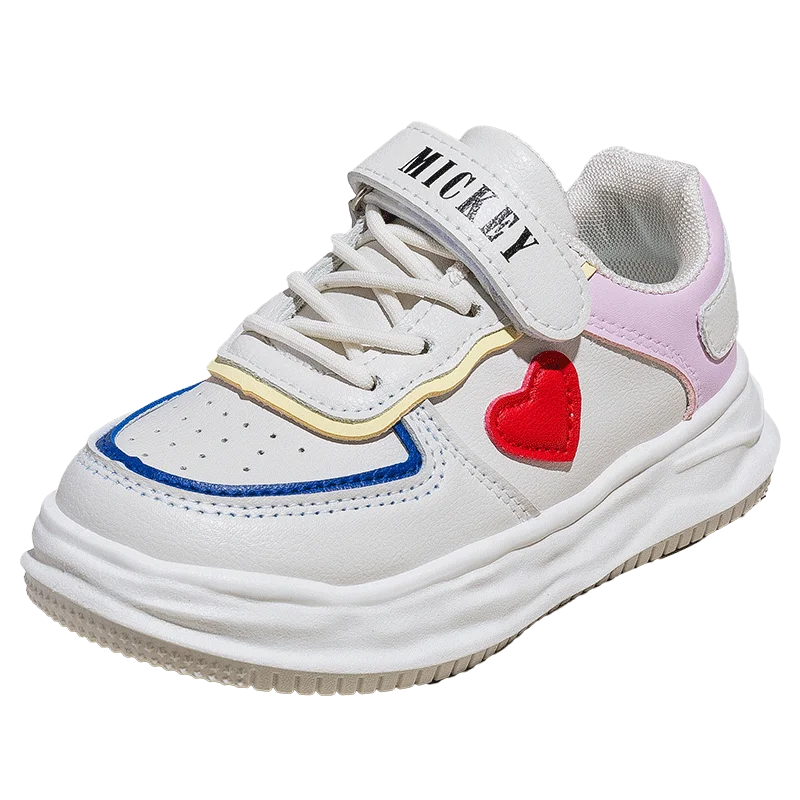 Uniquely designed china wholesale kids shoes lace up white sneakers for children