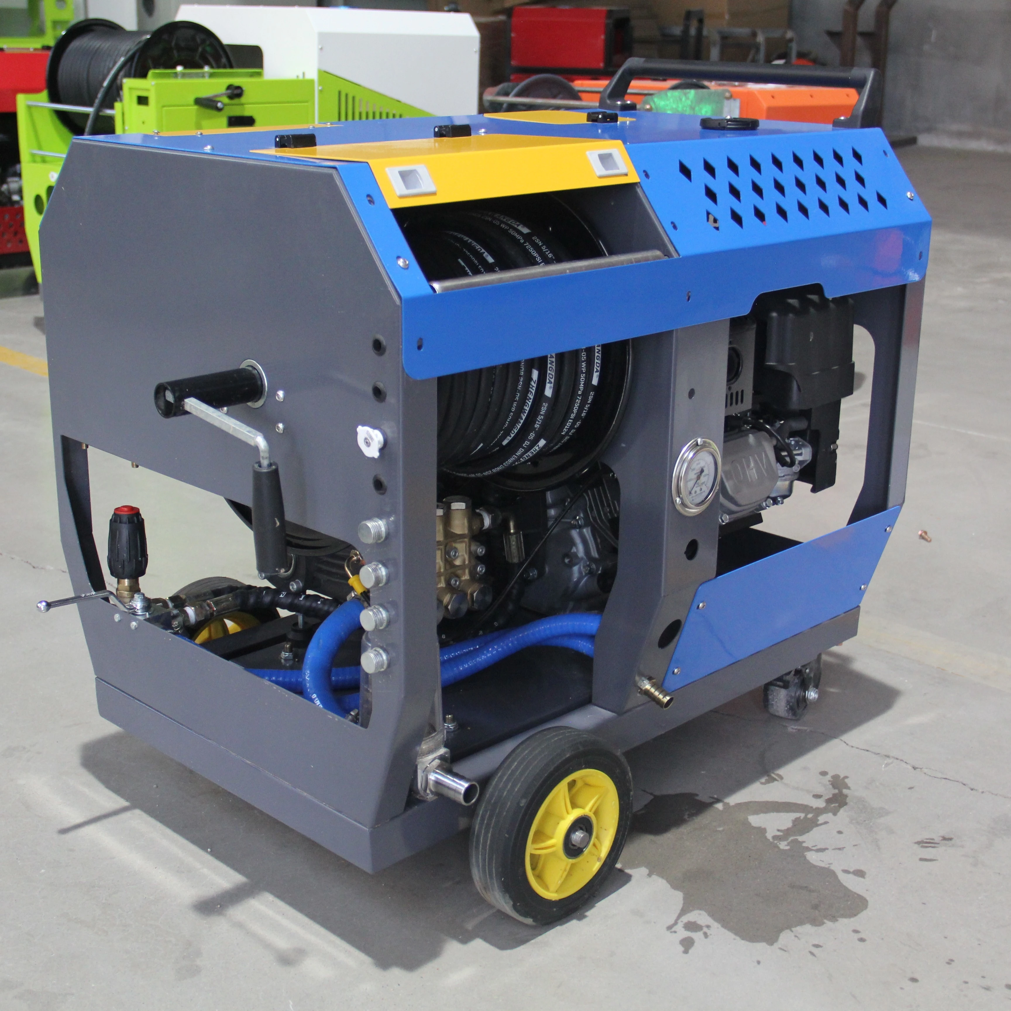 Unique Single Cylinder Gasoline Engine Par German Masten Stainless Steel Pump Sewer Cleaning Machine