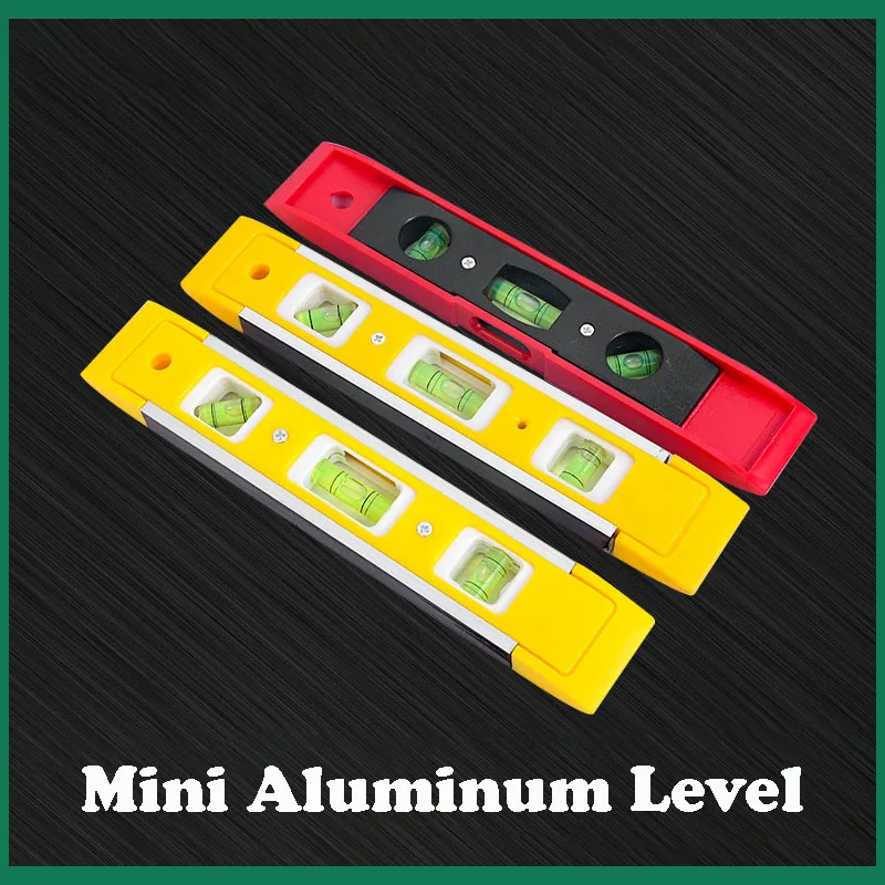 Mini high-precision household level ruler with magnetic stripe, portable household decoration level ruler, mini level ruler