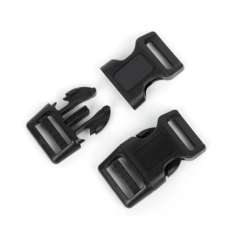 Custom logo strong pull heavy duty  plastic side release buckles for adjustable belt dog collar accessories