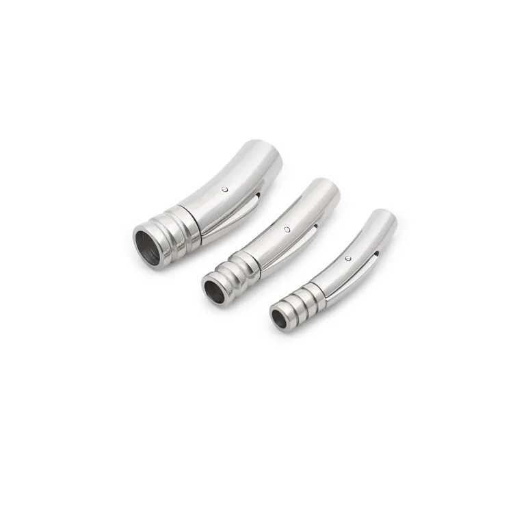 CTBX249 Custom Metal Jewelry Findings Stainless Steel Polishing Or Matte Bayonet Clasp Connectors For Bracelet  Snap clasp