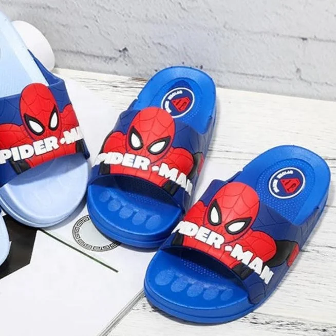 
2020 high quality pvc children boys slides cartoon spiderman girls sandals flat indoor slippers summer open toe beach 