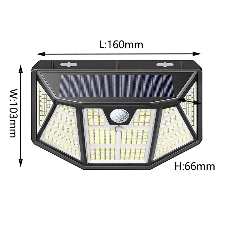 Simple Solar Wall Light Wireless Solar Motion Sensor Security Lights with 3 Optional Mode