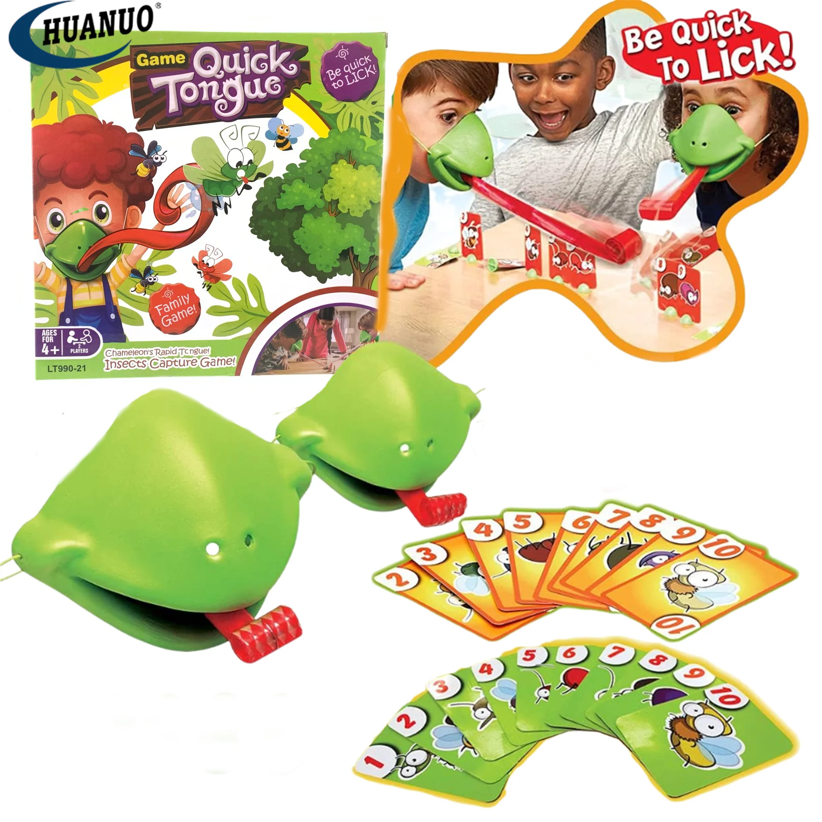 Frog Tongue Game with Blowing air Family Board Tabletop Memory Interaction Educational Game Memory Toys and Game For Fun