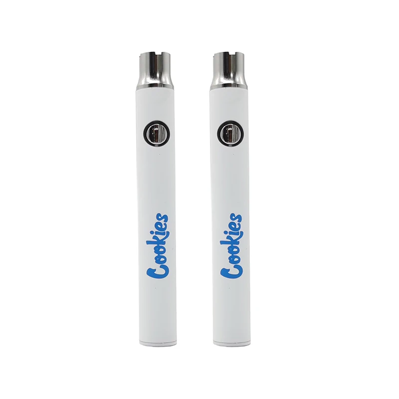 Высококачественный картридж для электронной сигареты с резьбой 510, перезаряжаемая батарея CBD, густая масляная тележка, предварительно нагреваемые стабильные батареи для печенья