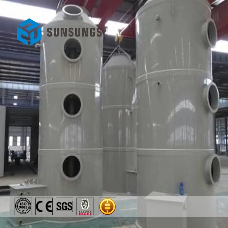 
square combination counter flow hamon dryer washing pvc cooling nozzle pp Spray Tower/Industrial Waste Gas disposal scrubber 