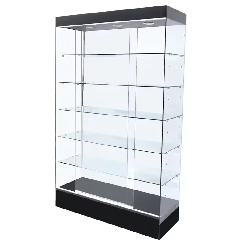 Подгонянный алюминиевый сплав Витринный Шкаф розничный магазин curio boutique show case stand со стеклянными дверями