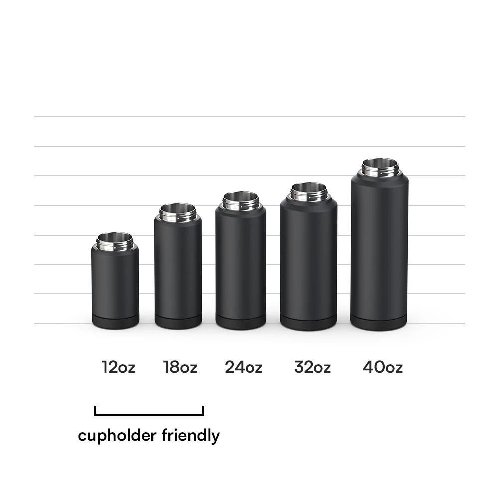 Hot Sell BPA Free Sport Travel Flask Custom Logo Food Grade 304 Stainless Steel Wide Mouth Water Bottle