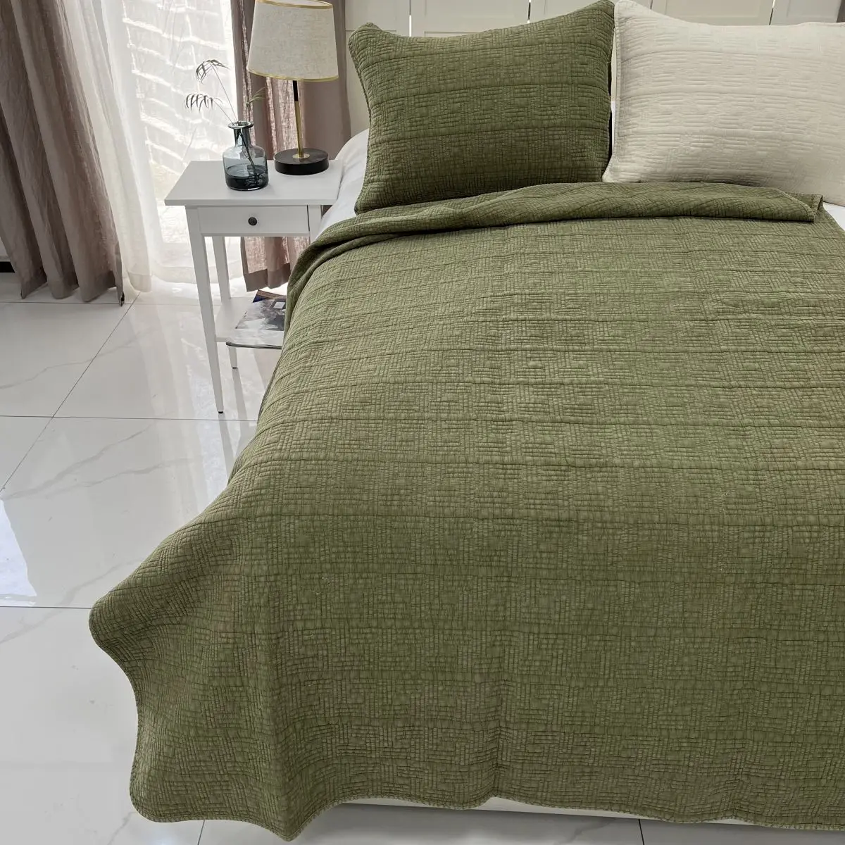 QDTEX 100% Cotton Stonewashed Bedding Quilt Cover bedspread set Full Queen bed cover 3 pcs quilt sets