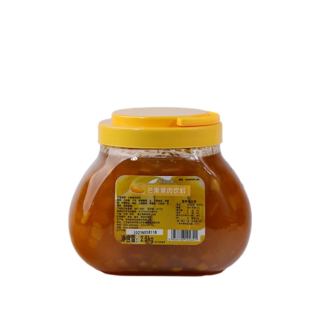 Hot sale Concentrated Mango Tea Jam 2.5kg Fruit Tea Jam Mango Pulp Jam Material