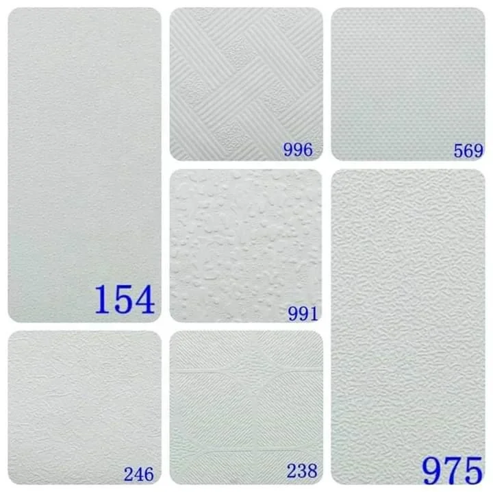 Suspended PVC Vinyl Faced Ceiling Gypsum Board Plasterboard Panels