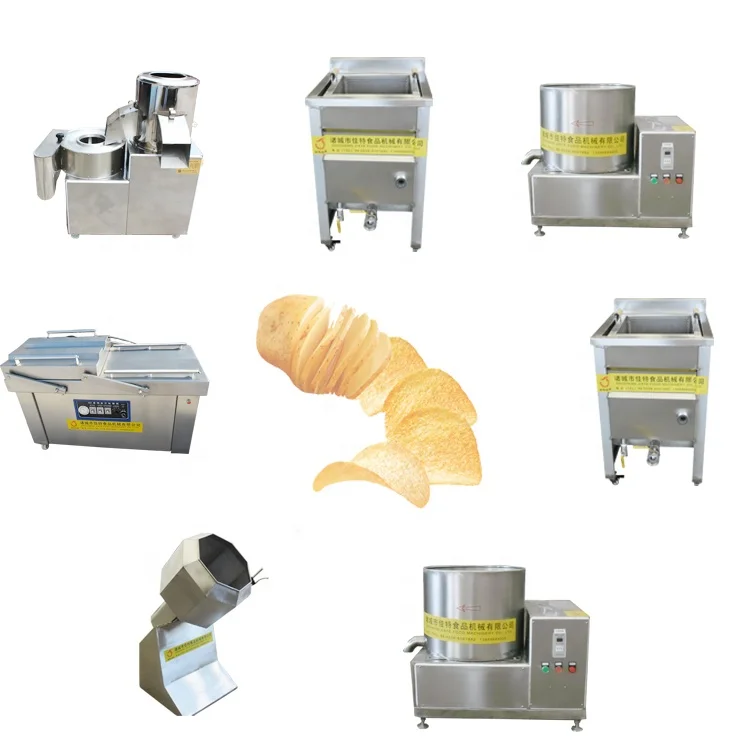 Automatic frozen french fries potatoes production line 100 kg automatic potato chips making machine price